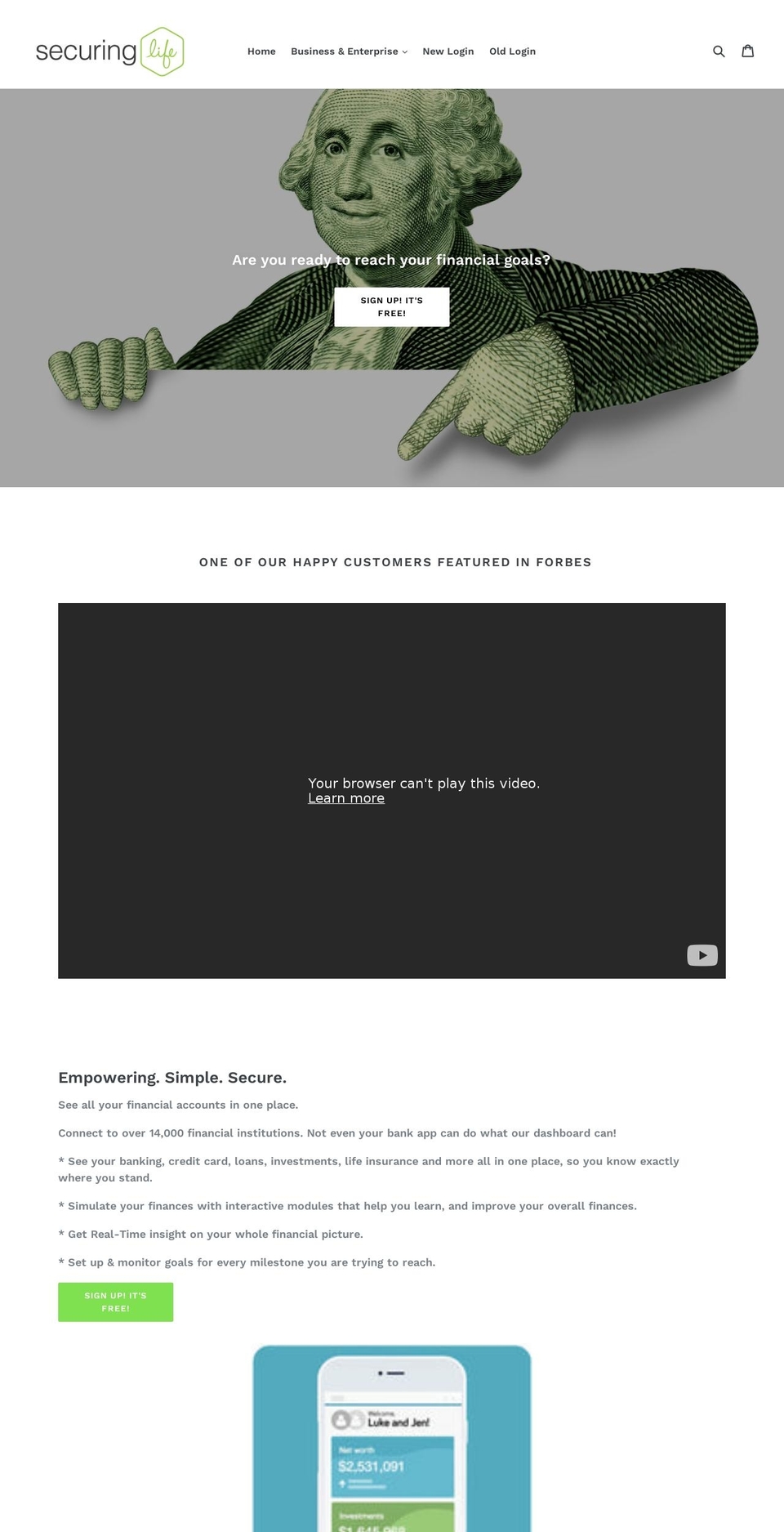 securinglifetoday.com shopify website screenshot