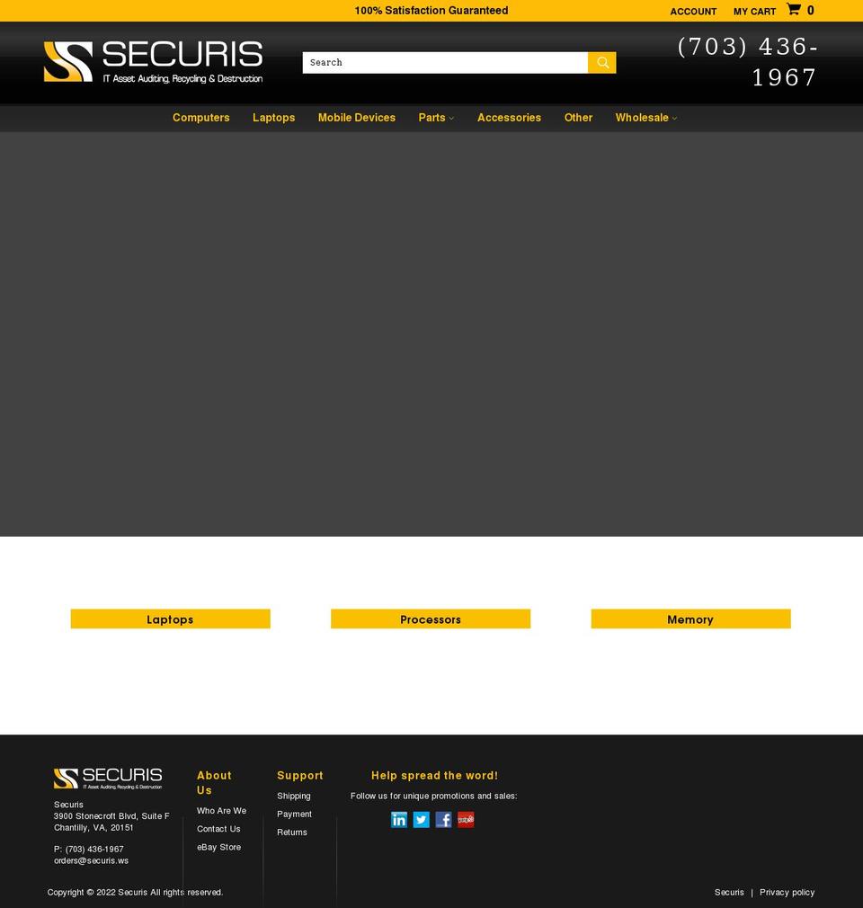 Securis Shopify theme site example securis.ws
