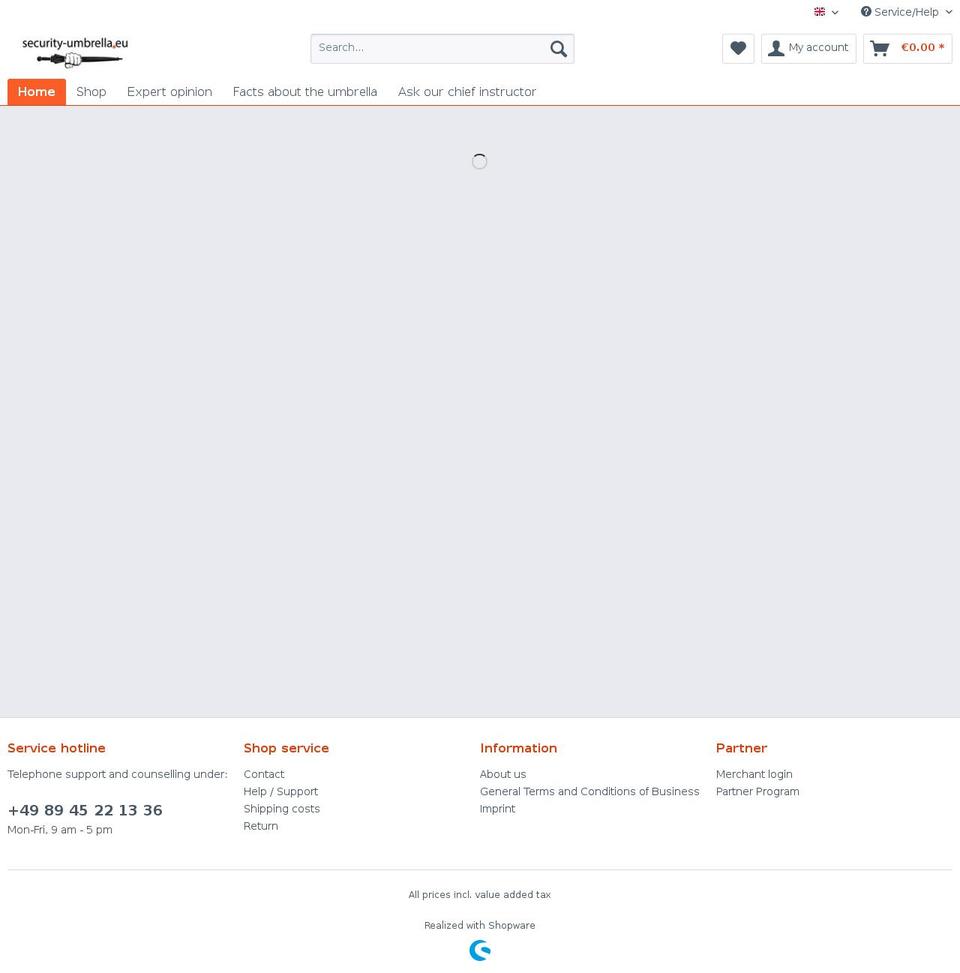 security-umbrella.eu shopify website screenshot