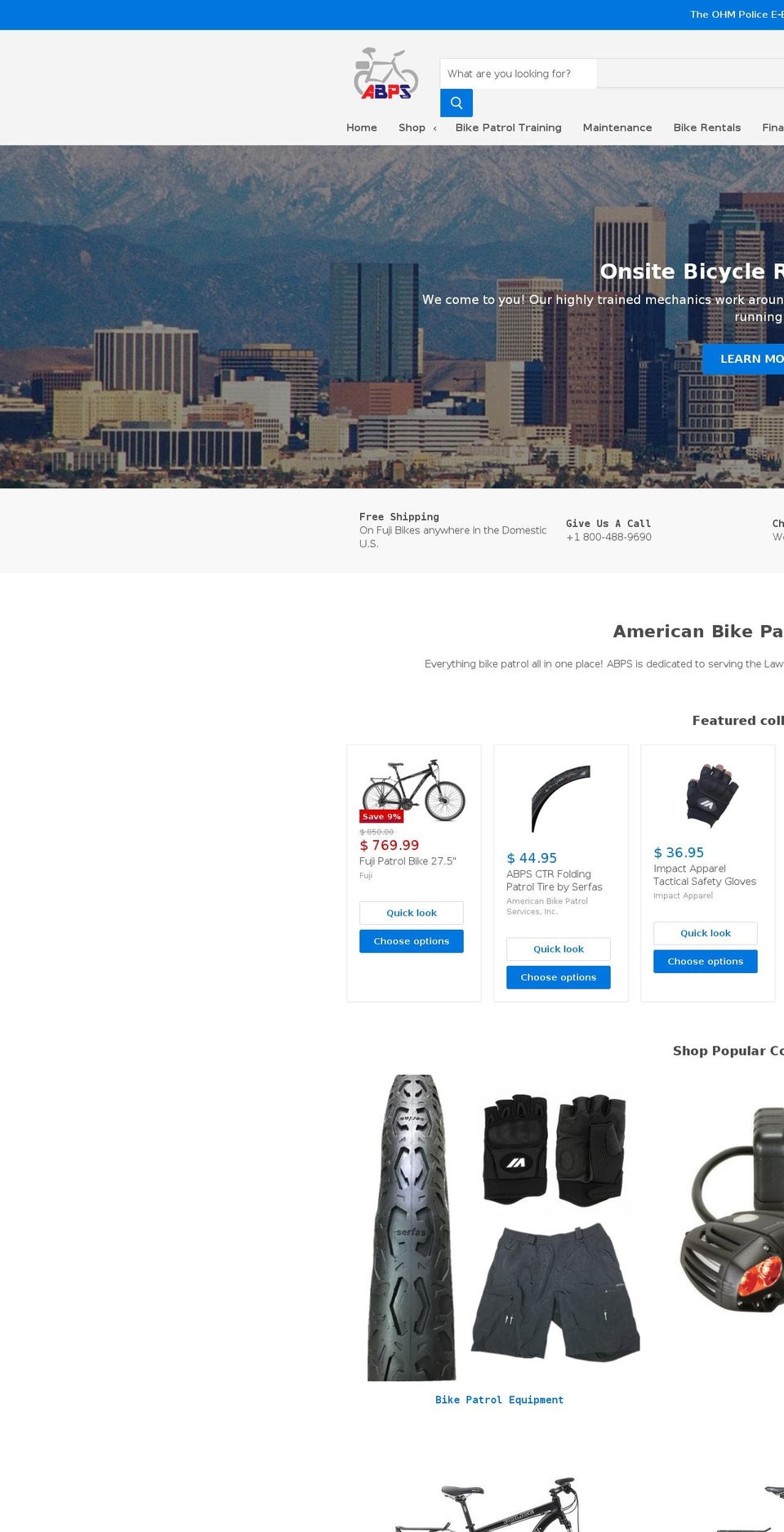 securitybiketraining.com — Shopify storefront screenshot