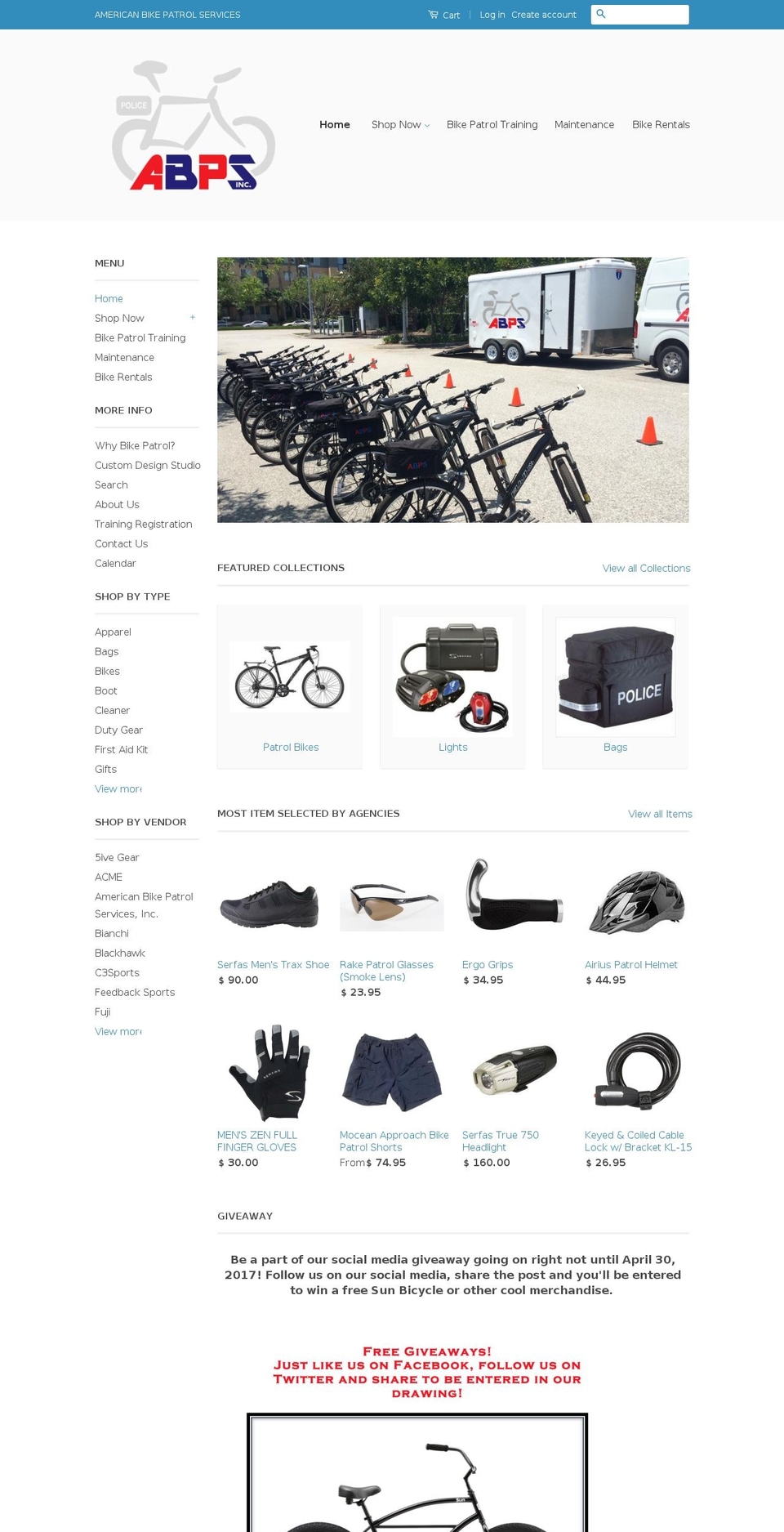 securitybiketraining.org shopify website screenshot