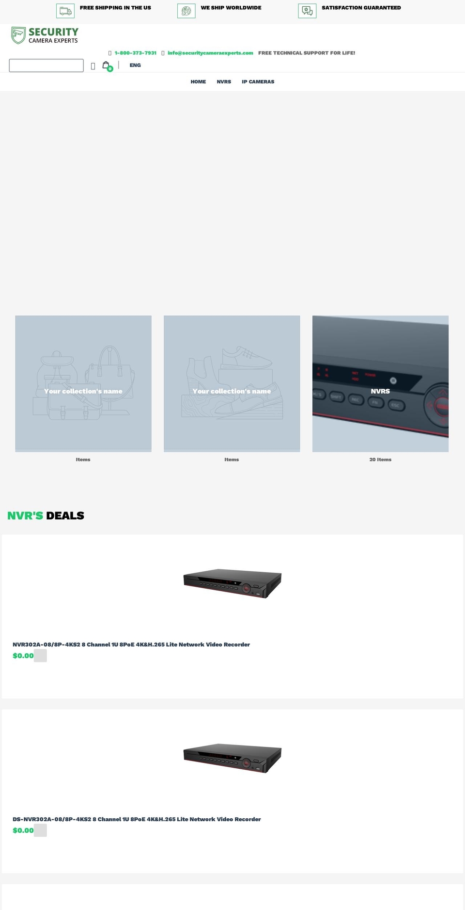 securitycameraexperts.com shopify website screenshot