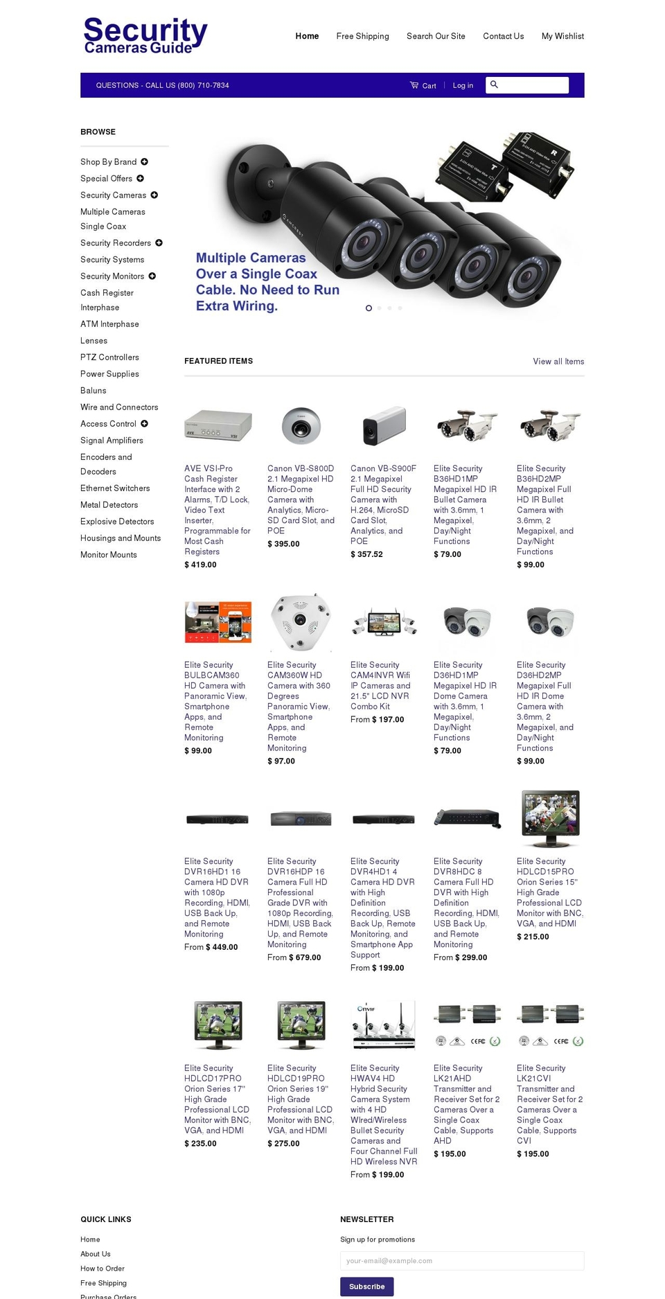 securitycamerasmd.com shopify website screenshot