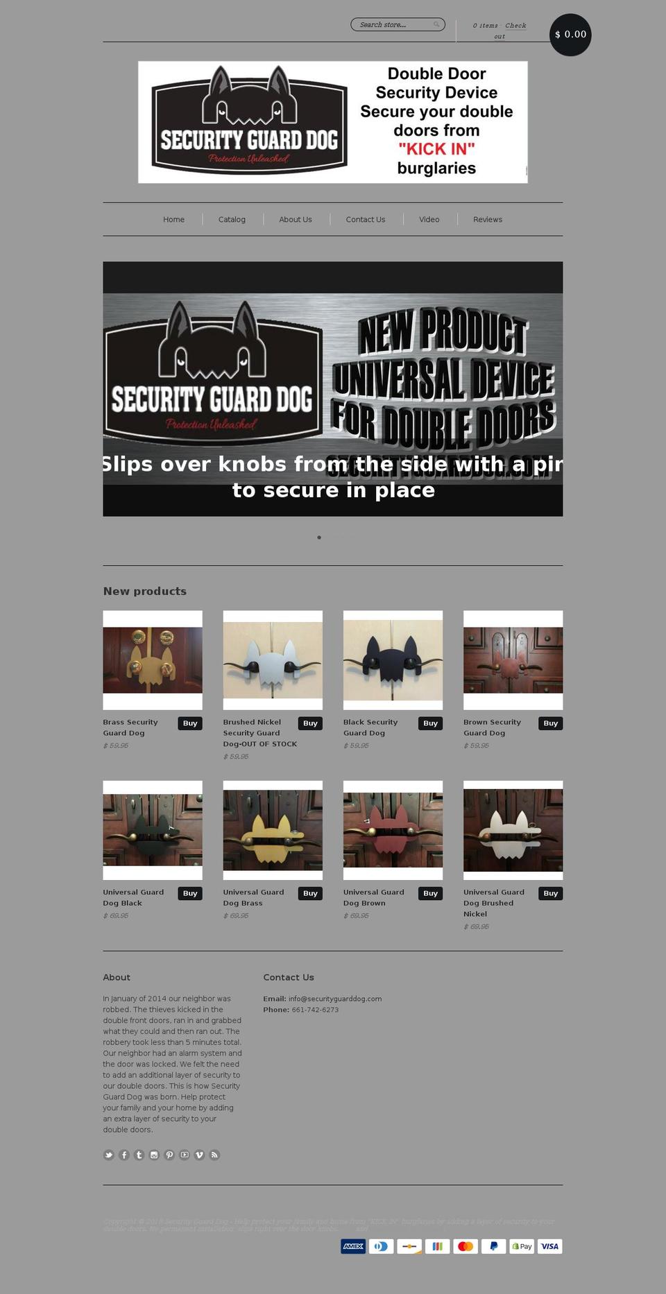 securityguarddog.com — Shopify storefront screenshot