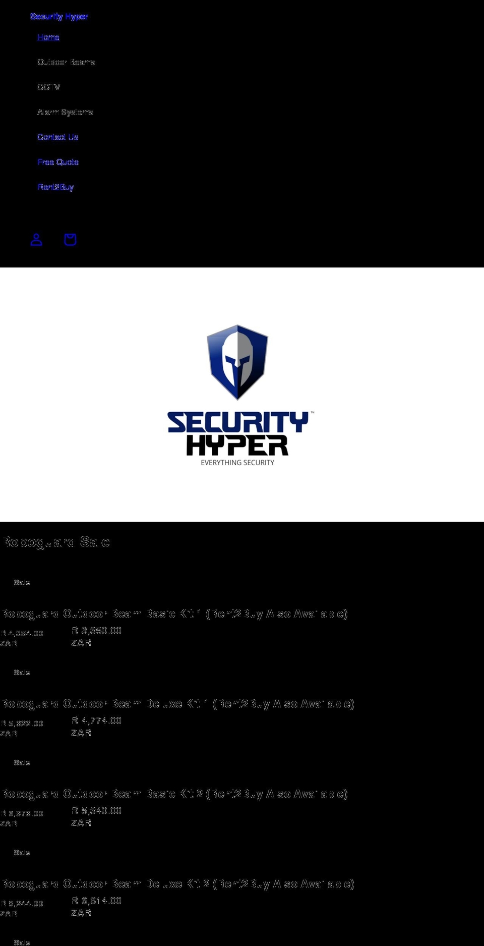 securityhyper.co.za shopify website screenshot