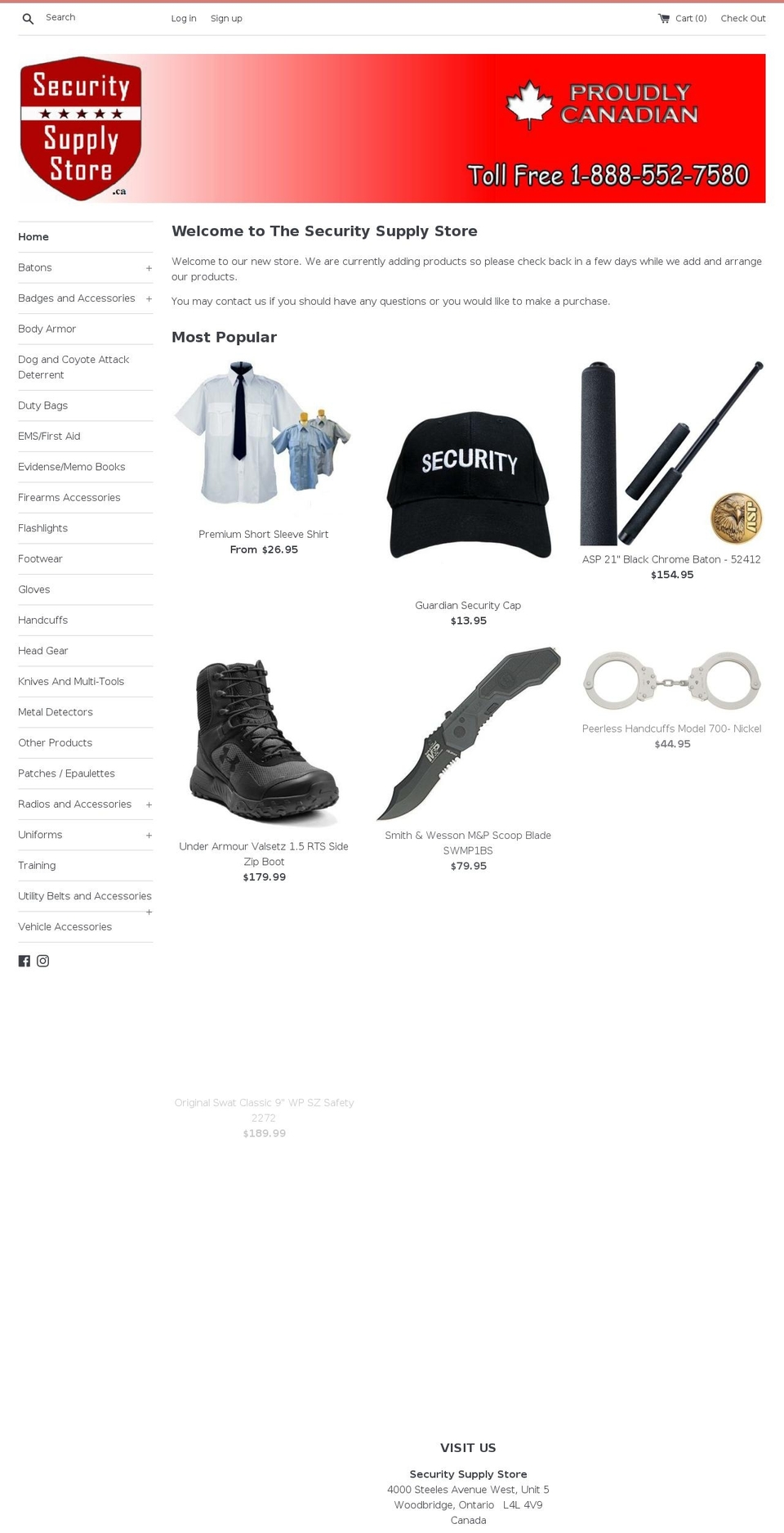 securitysupplystore.com — Shopify storefront screenshot