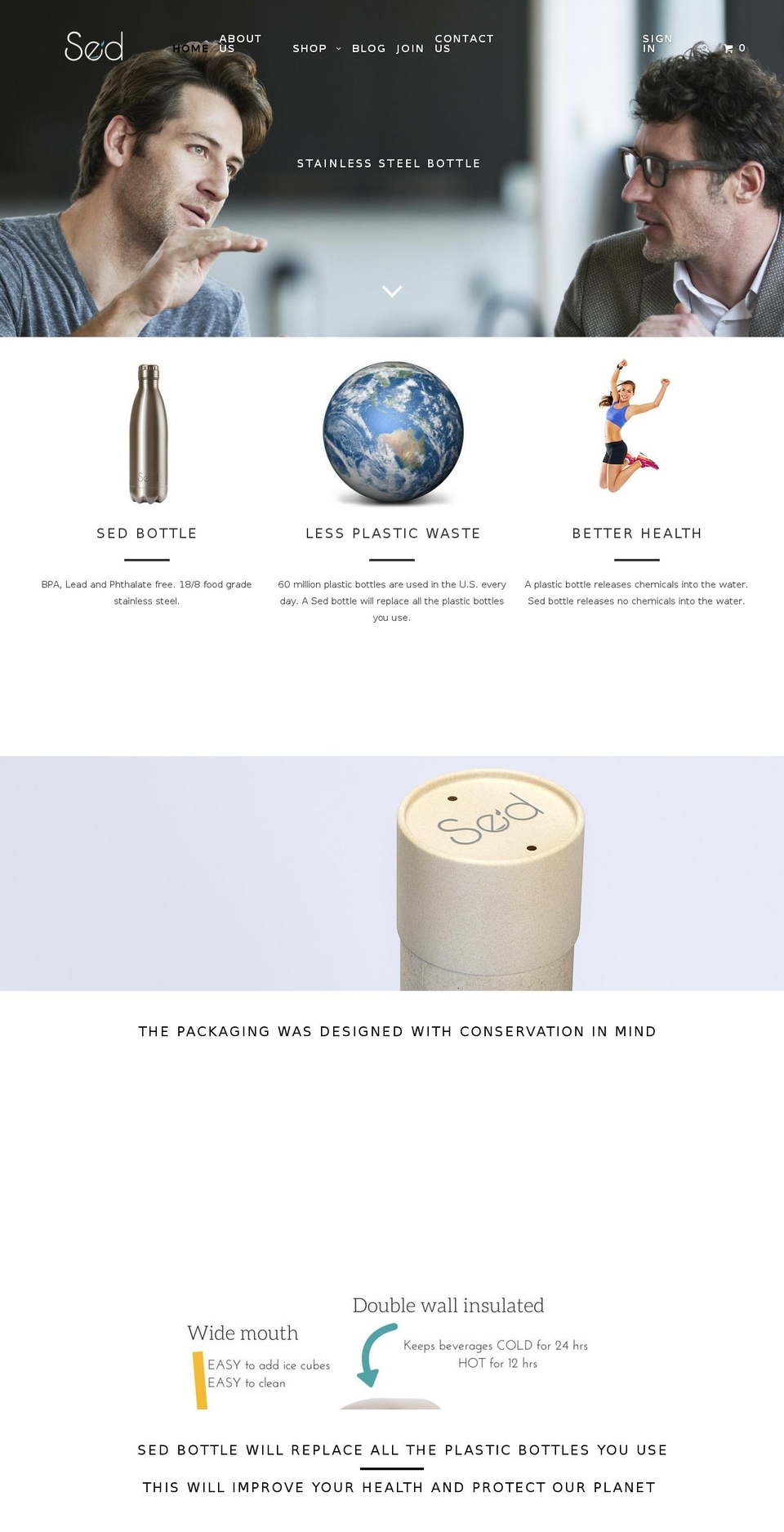 sedbottle.com shopify website screenshot