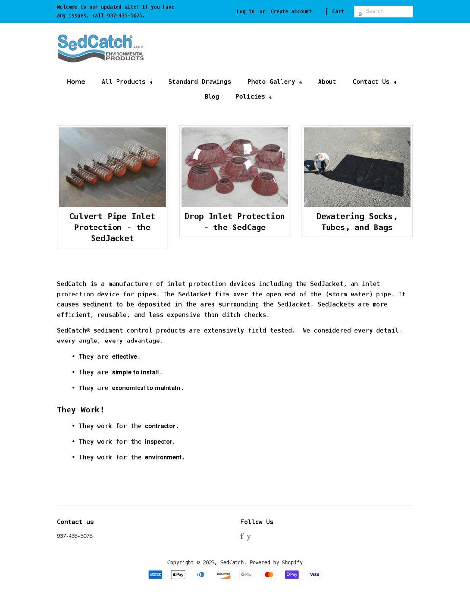 sedcatch.com shopify website screenshot