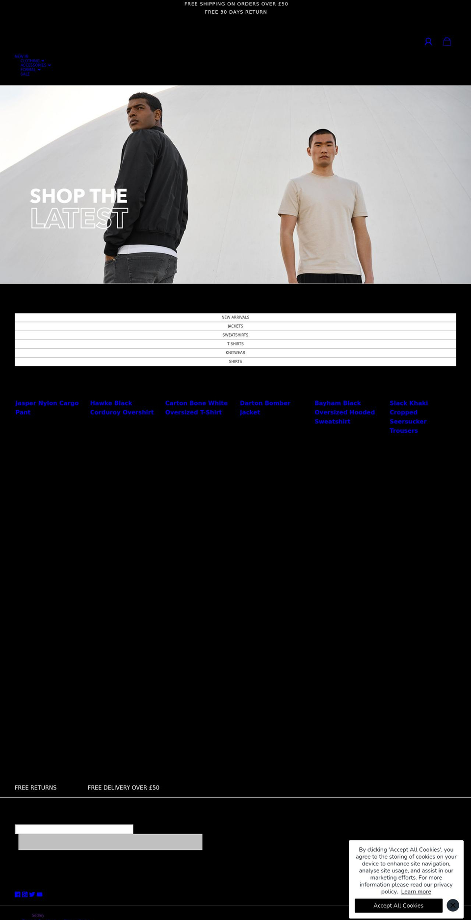 sedley.com shopify website screenshot