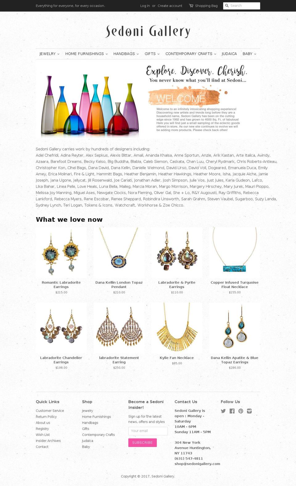 sedonigallery.com shopify website screenshot