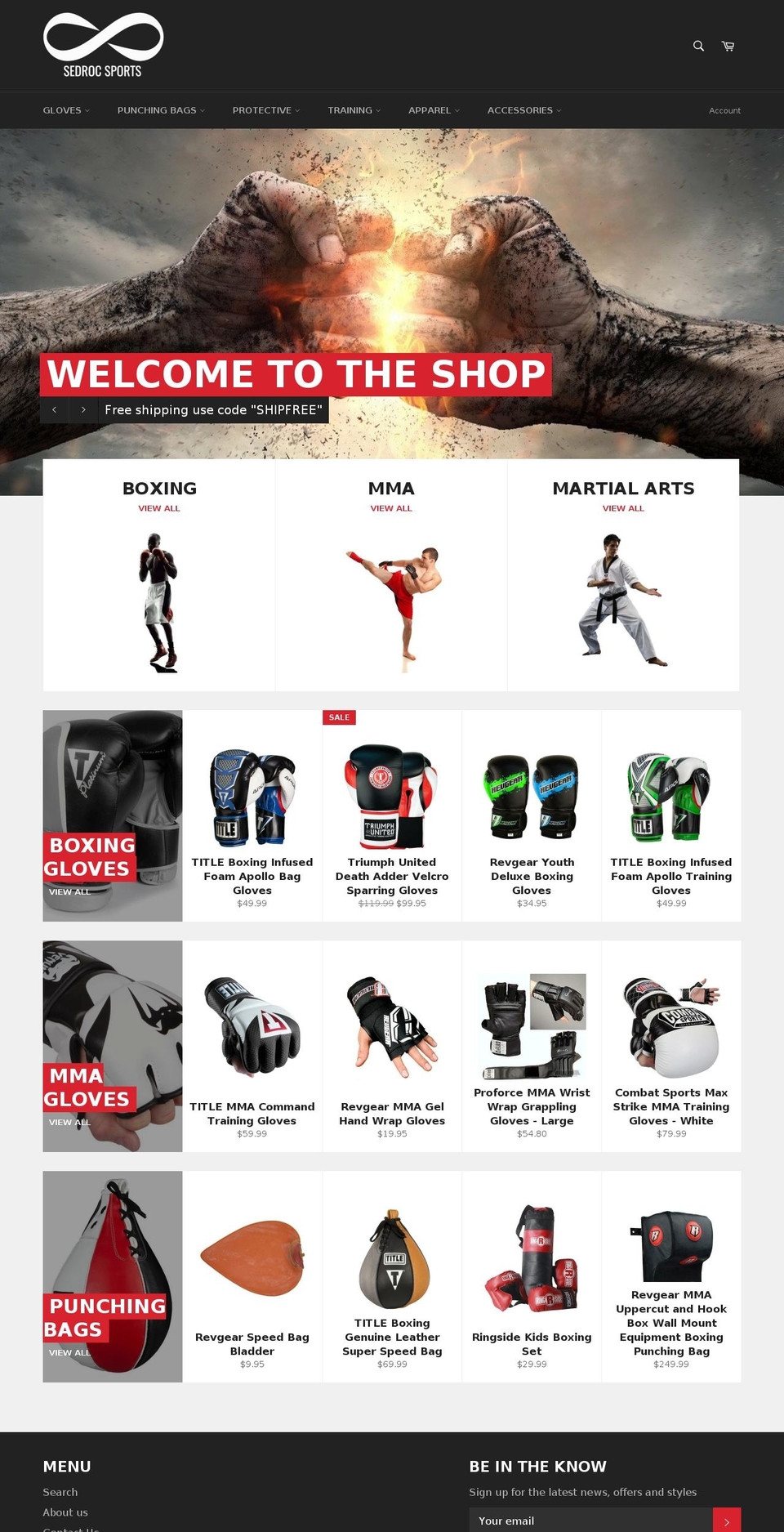 sedrocsports.com shopify website screenshot
