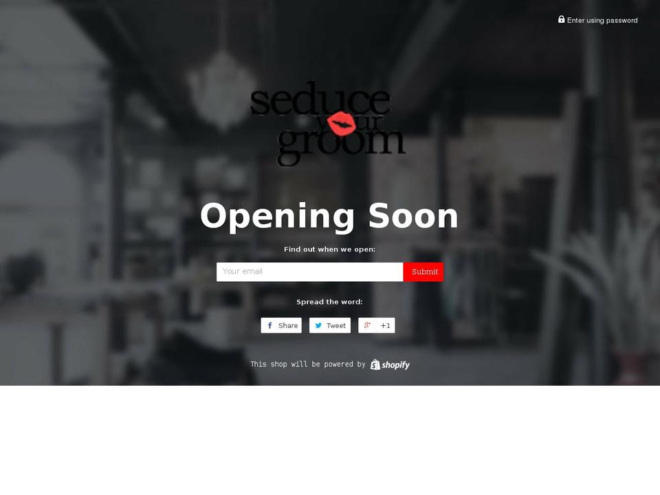seduceyourgroom.com — Shopify storefront screenshot