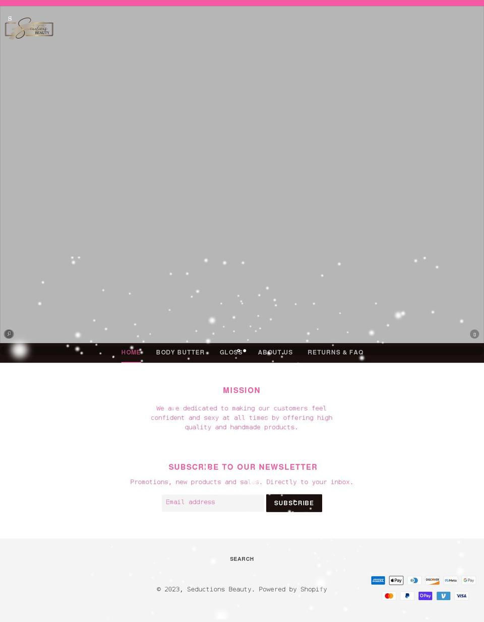 seductionsbeauty.com shopify website screenshot