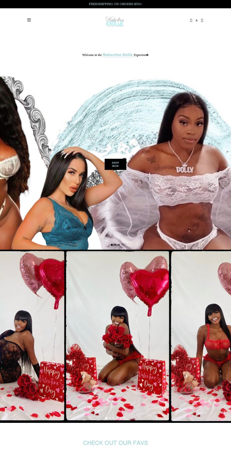 seductivedollz.com shopify website screenshot