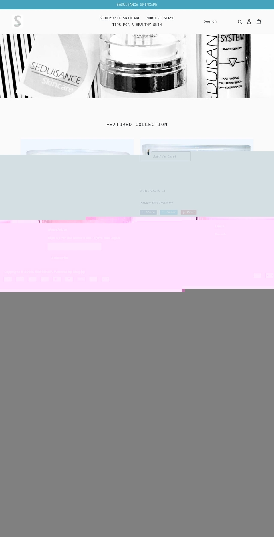 seduisance.com shopify website screenshot