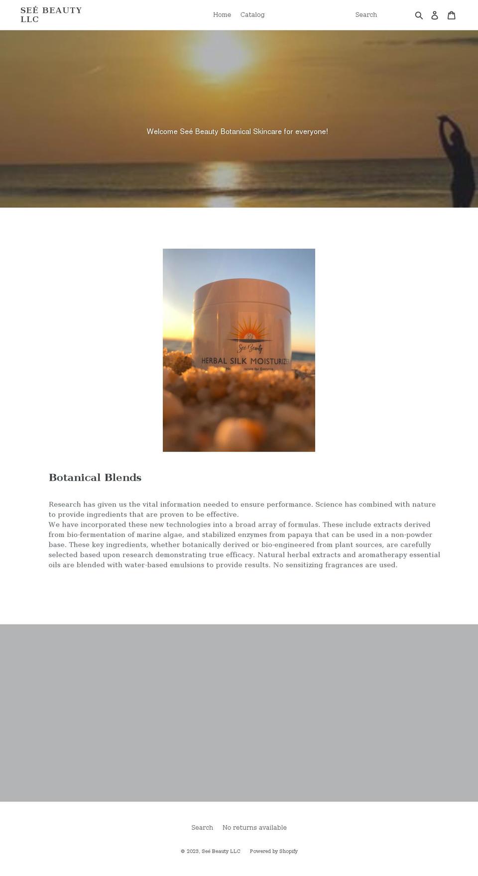seebeautyllc.com shopify website screenshot