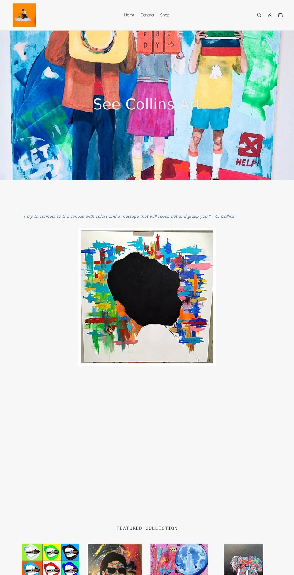 seecollinsart.com — Shopify storefront screenshot