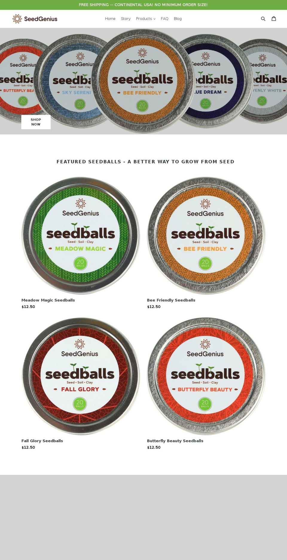 seedgenius.com — Shopify storefront screenshot