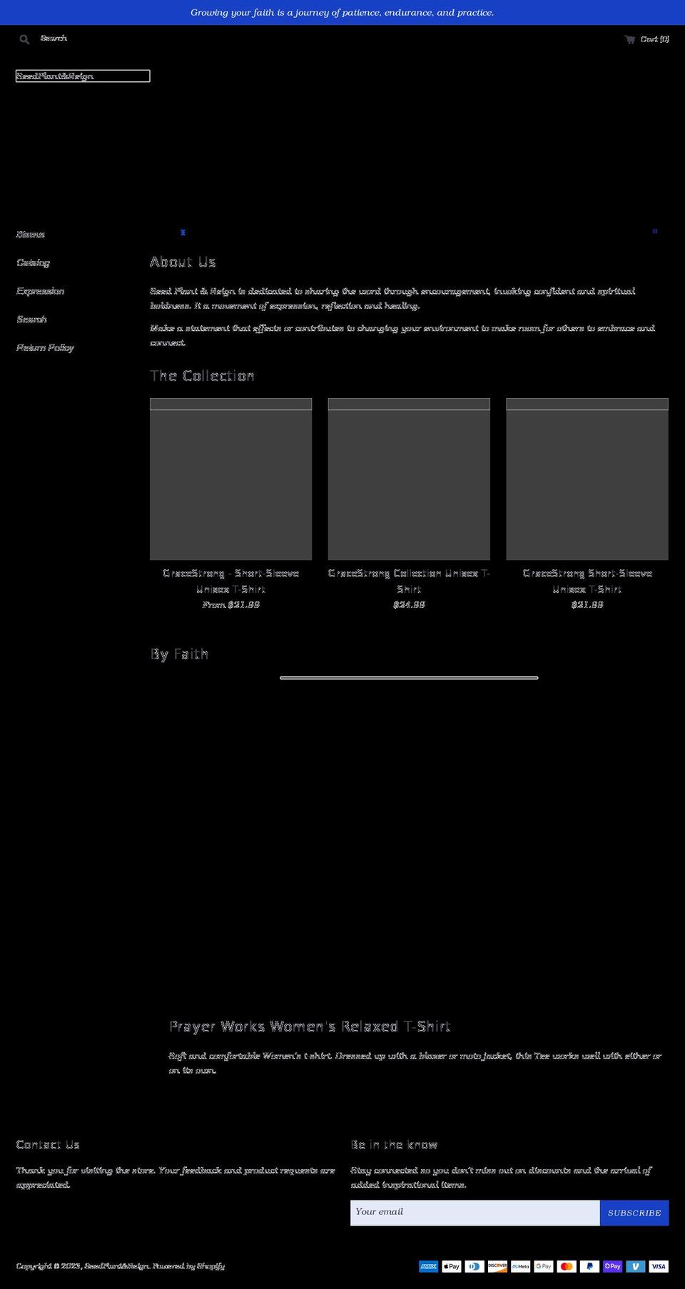 seedplantreign.com shopify website screenshot