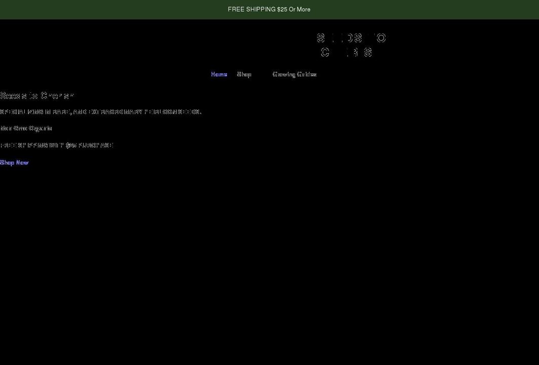 seedstocherish.com shopify website screenshot