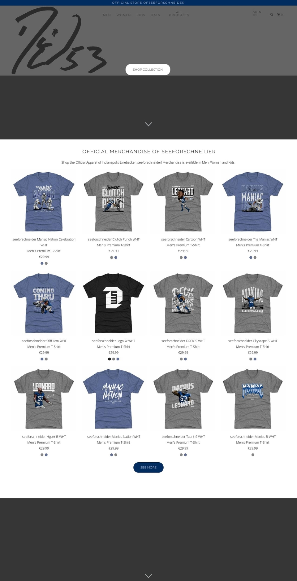 seeforschneider.com shopify website screenshot