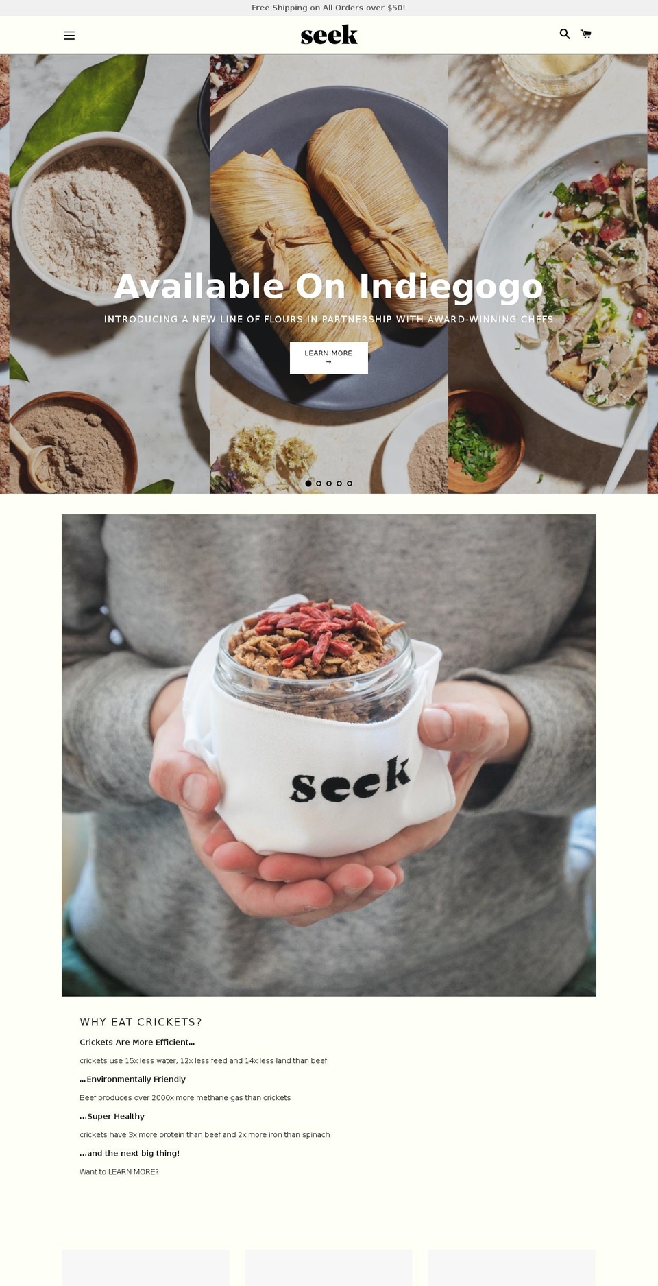 seek-food.com — Shopify storefront screenshot