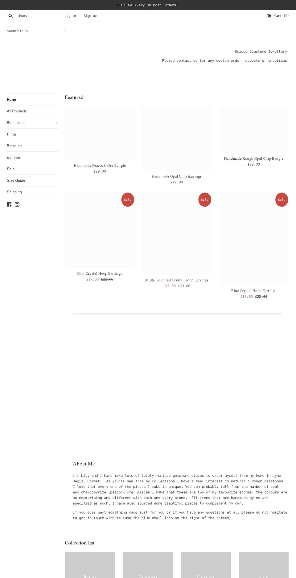 seekchicco.com shopify website screenshot