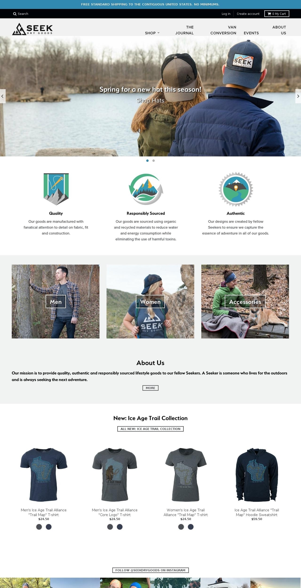 seekdrygoods.com shopify website screenshot