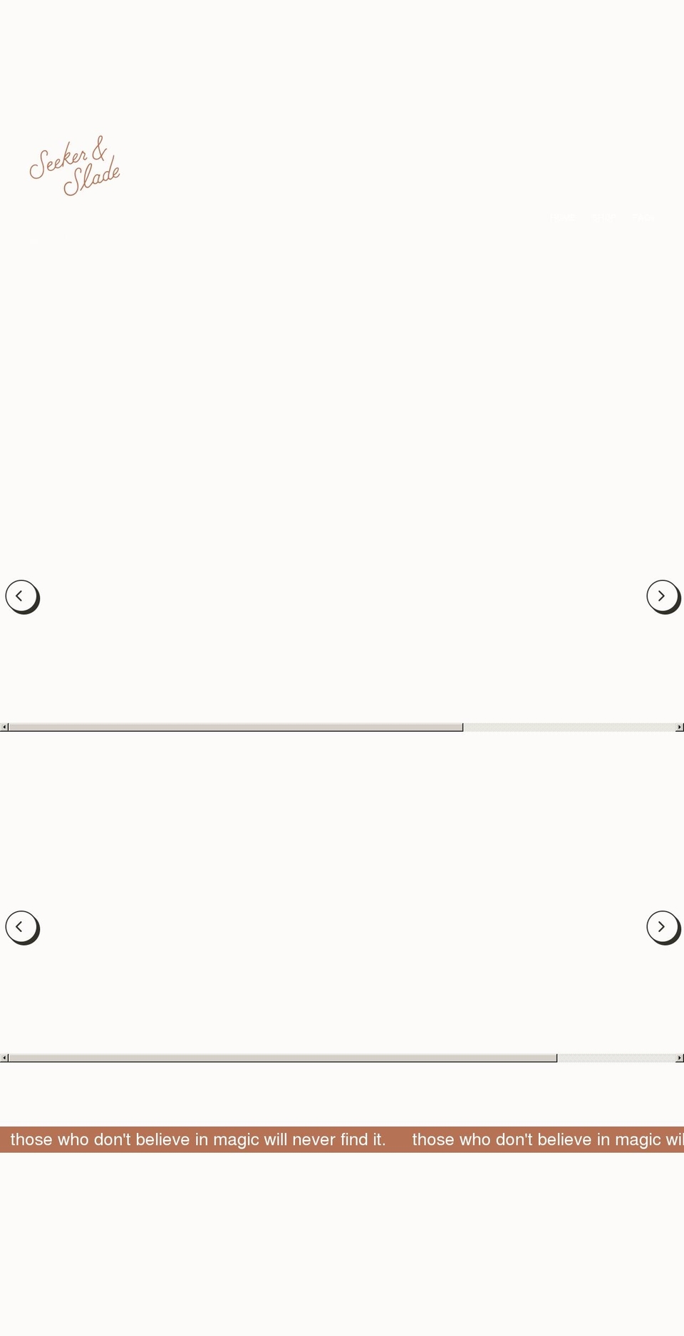seekerandslade.com shopify website screenshot