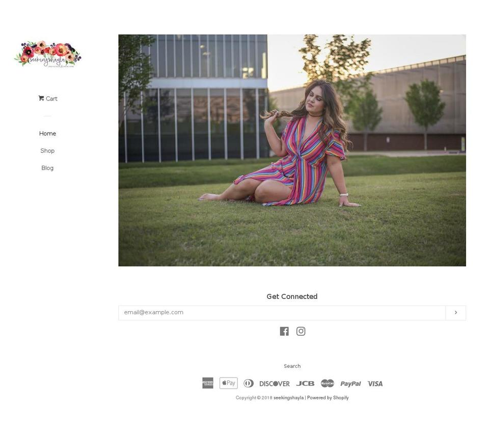 seekingshayla.com — Shopify storefront screenshot