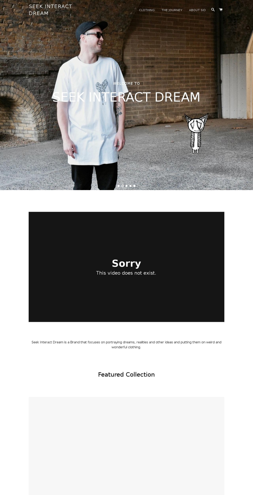 seekinteractdream.com shopify website screenshot
