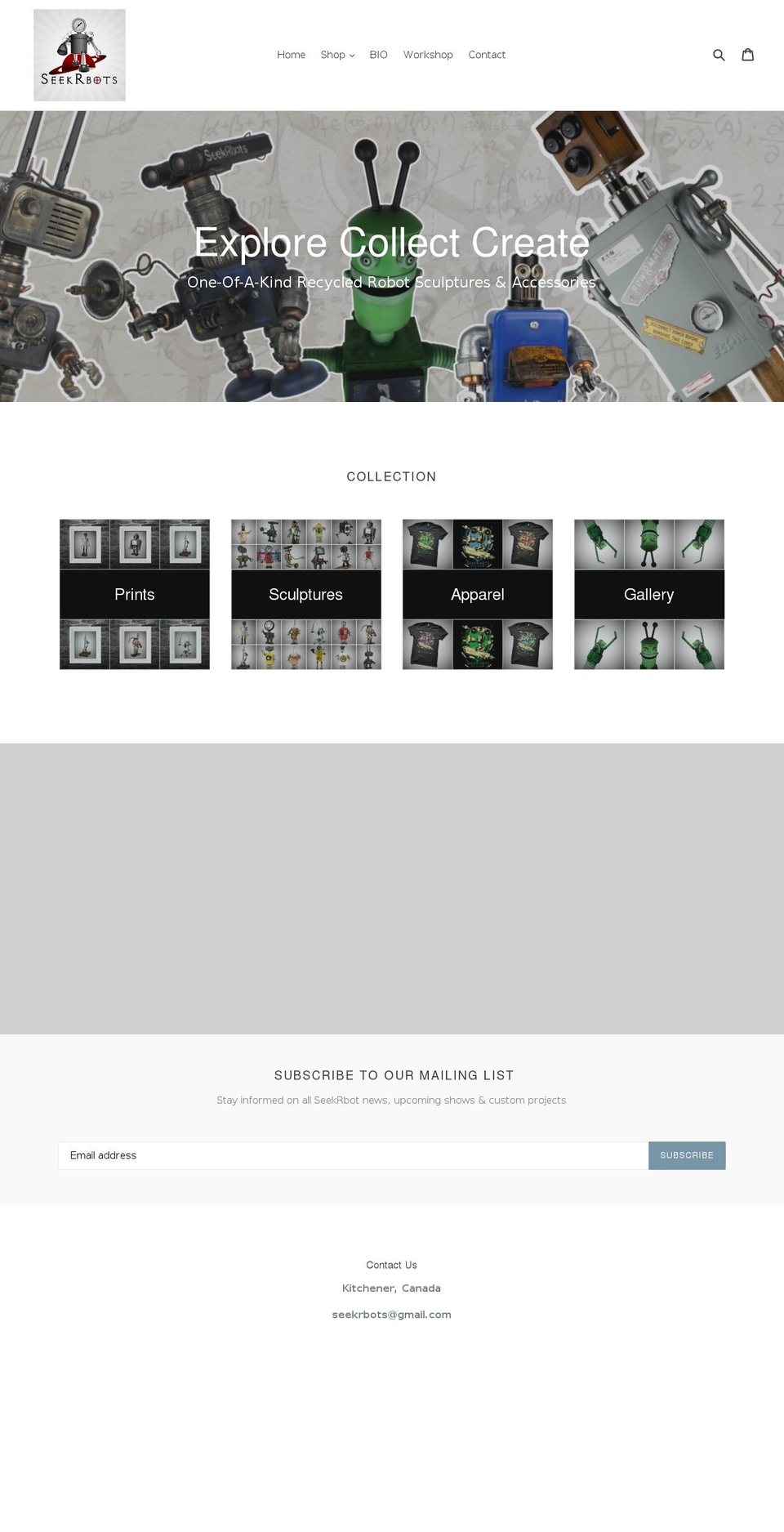 seekrbots.com — Shopify storefront screenshot