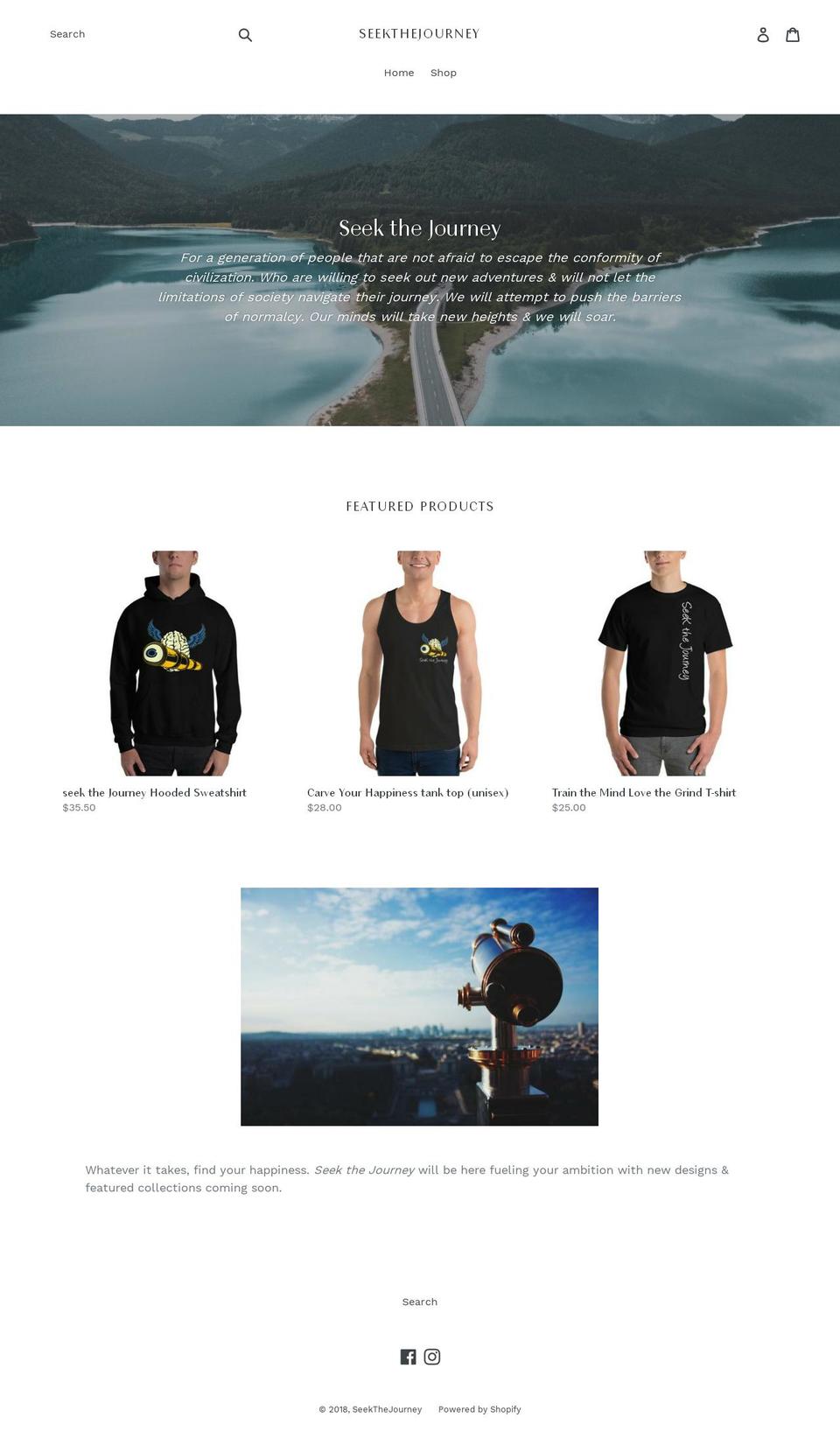 seekthejourney.com — Shopify storefront screenshot
