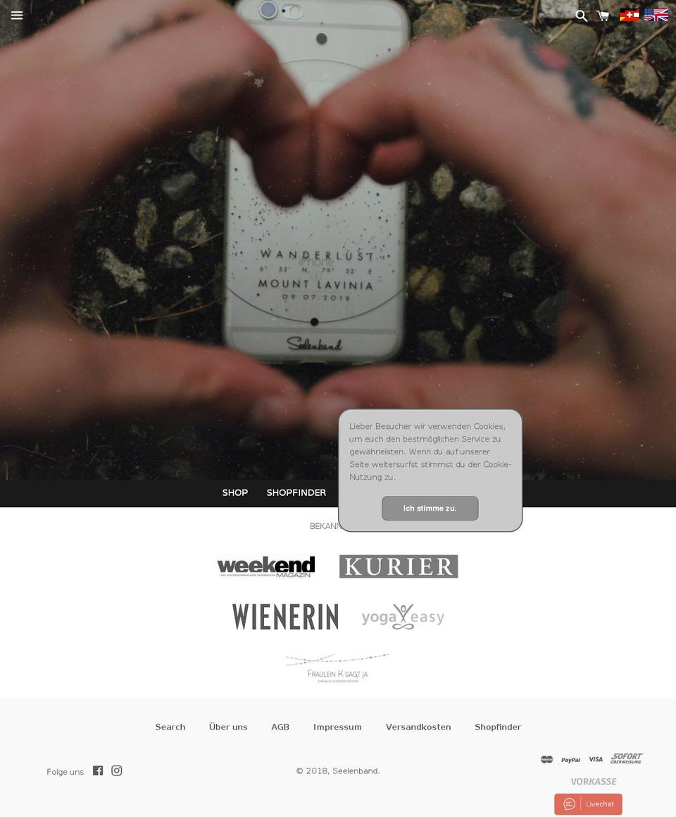 seelenband.com — Shopify storefront screenshot
