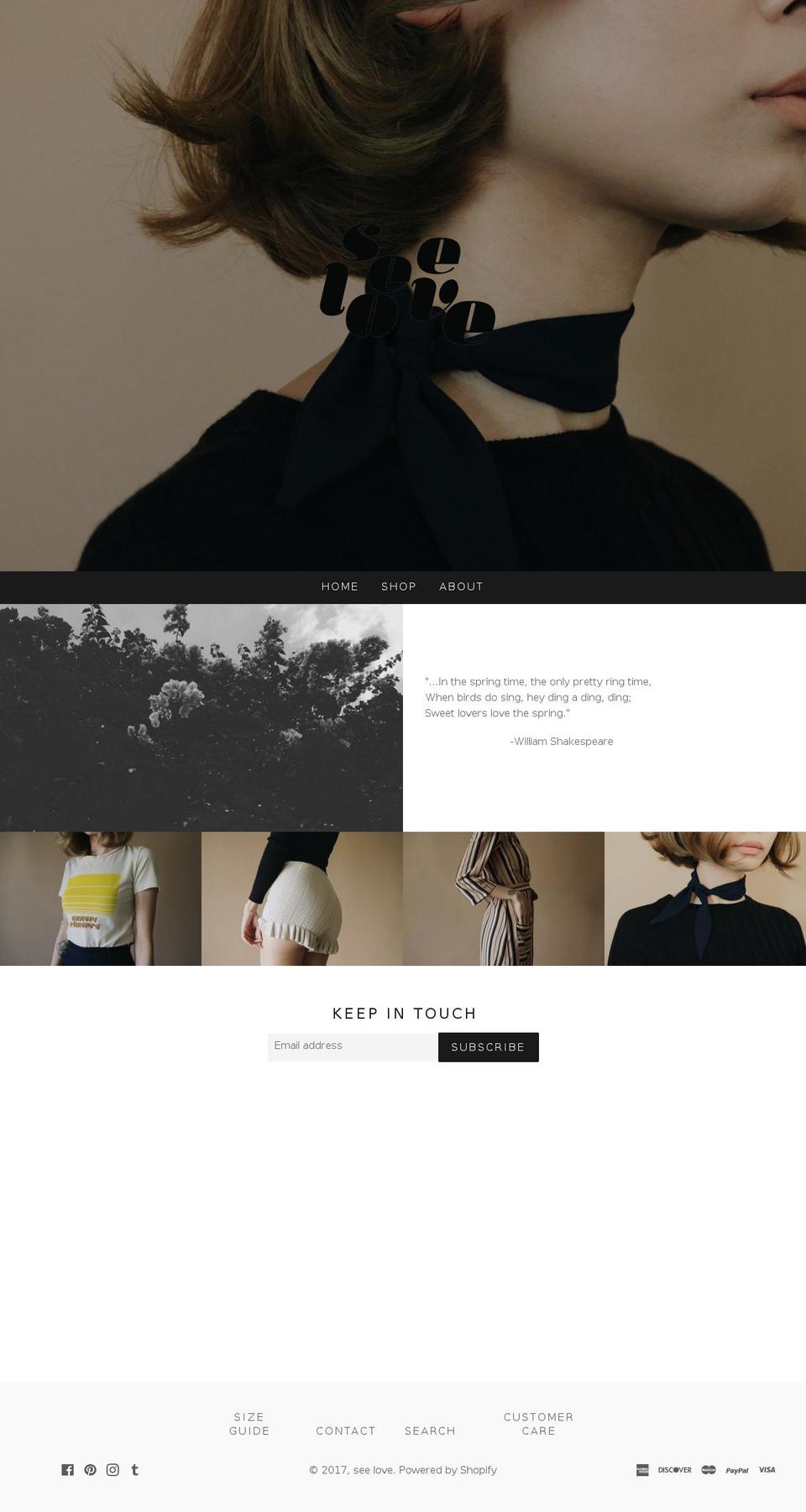seeloveclothing.com shopify website screenshot