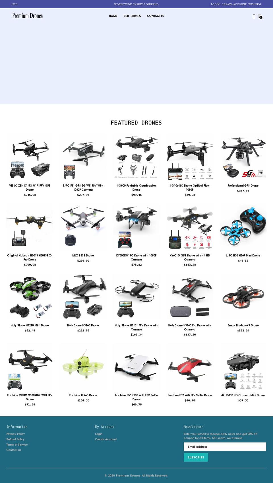 Drones Shopify theme site example seemoredrones.com