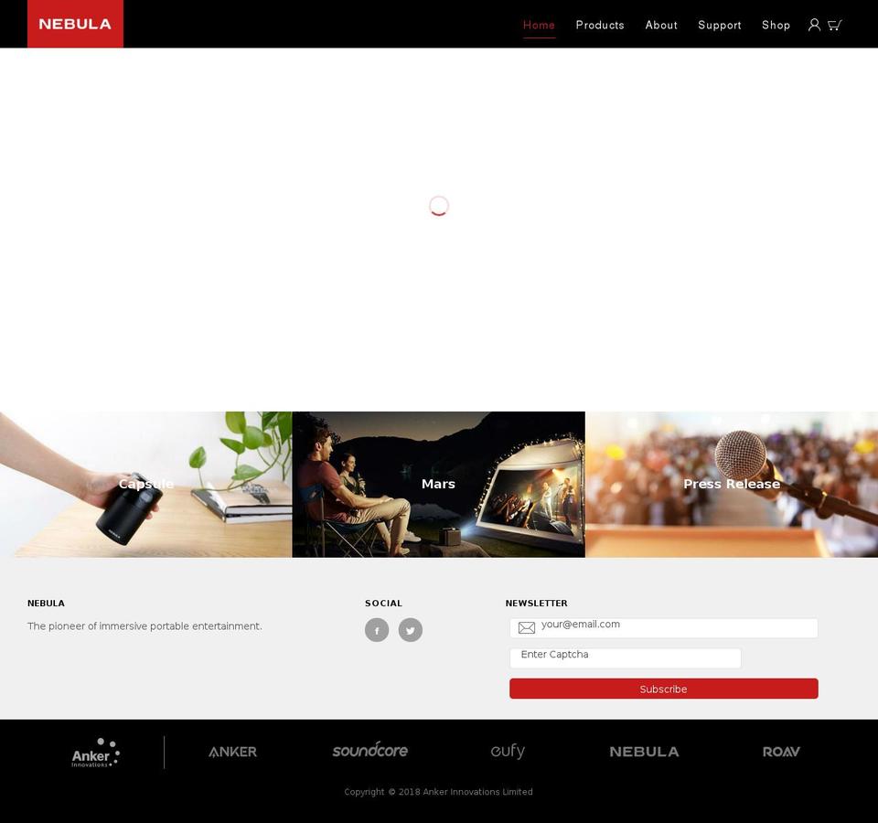 seenebula.com shopify website screenshot