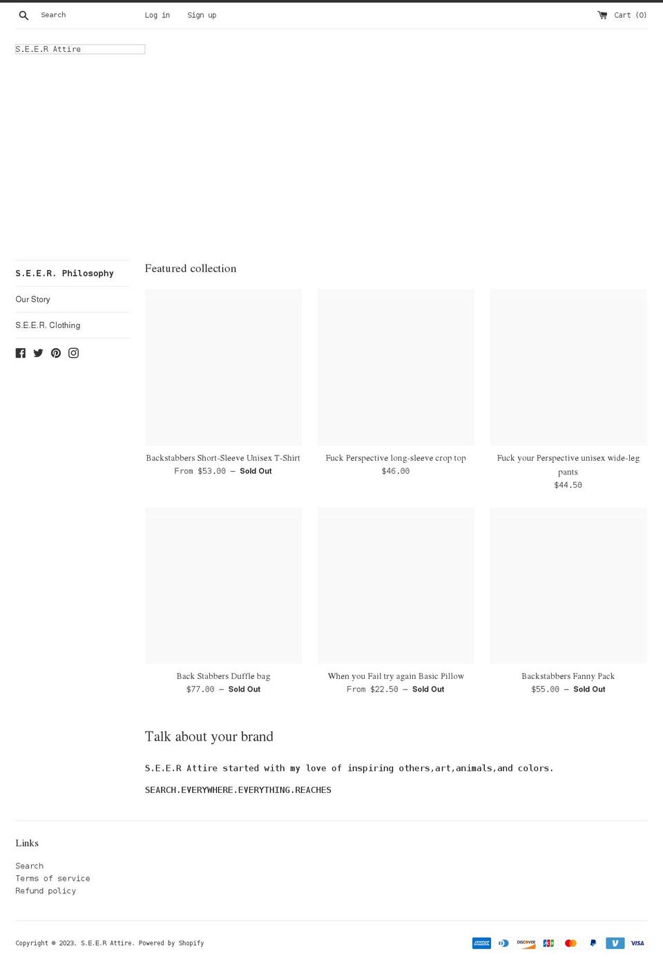 seerattire.com — Shopify storefront screenshot
