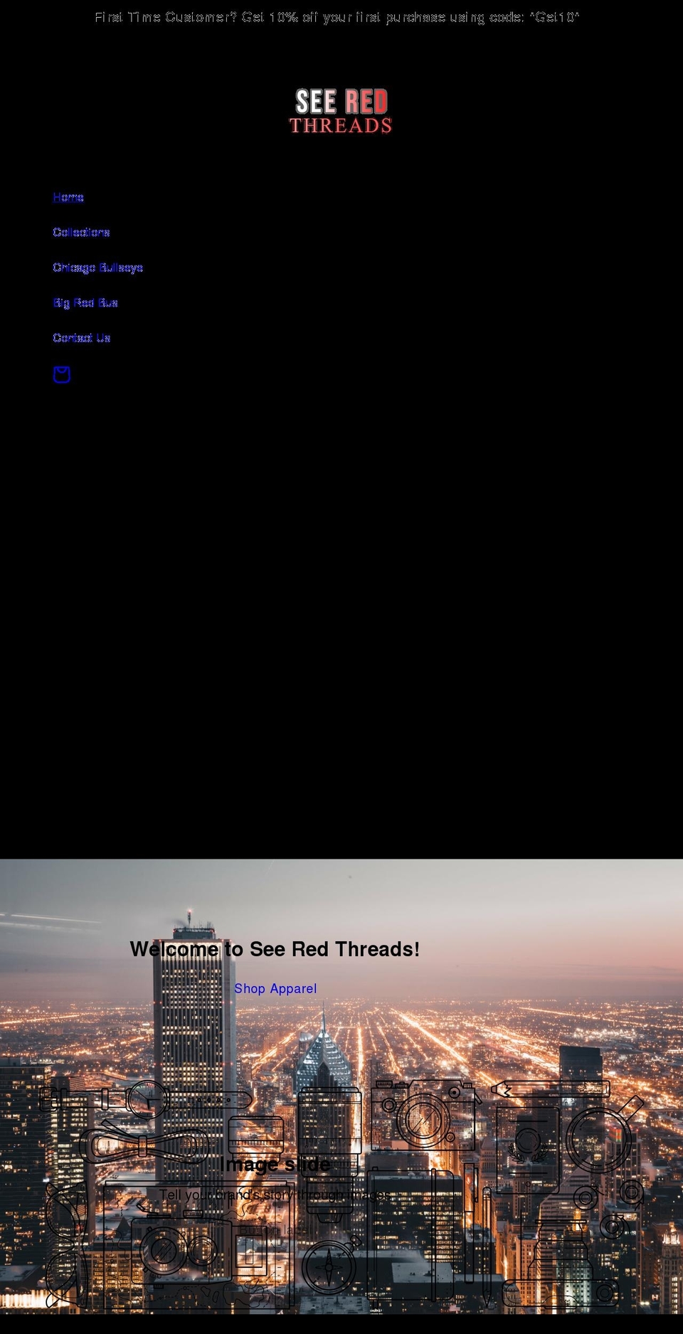 seeredthreads.com shopify website screenshot