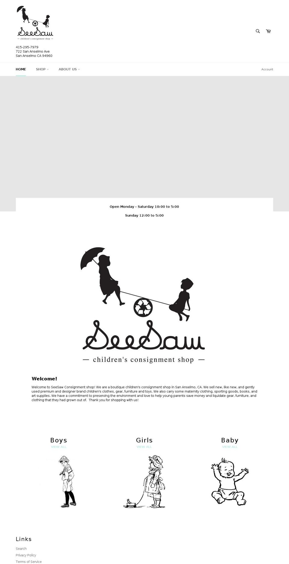 seesaw4kids.com shopify website screenshot