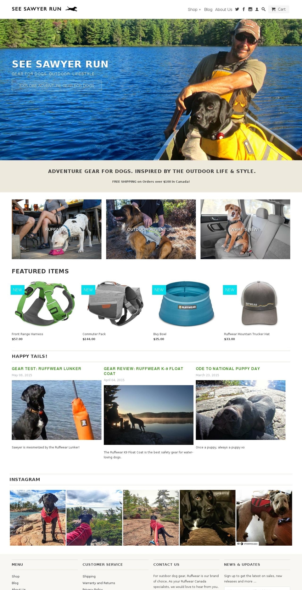 seesawyerrun.com shopify website screenshot