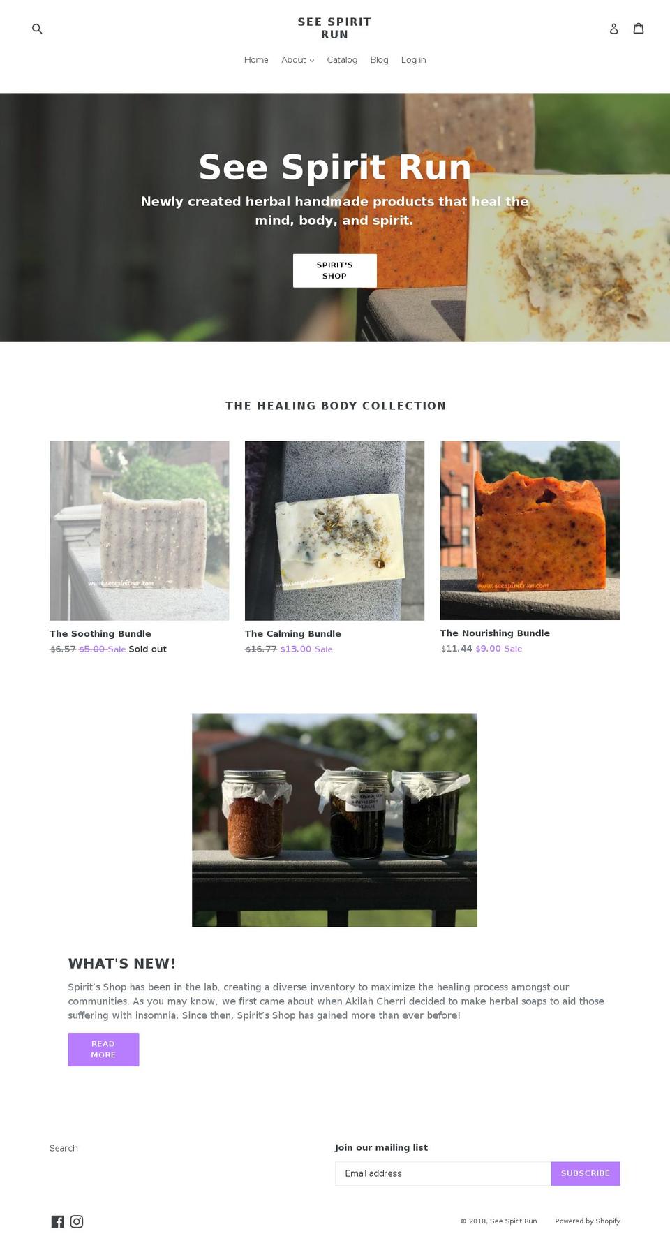 seespiritrun.com shopify website screenshot