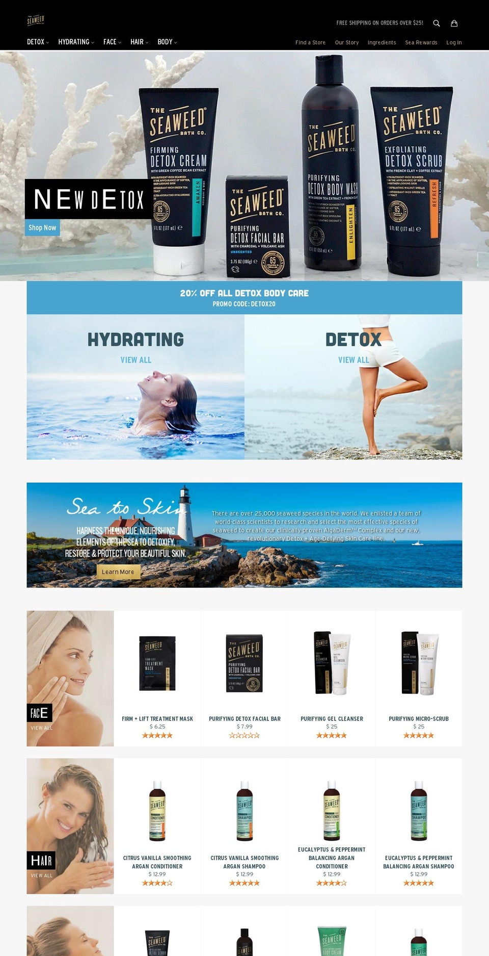 seeweedbathco.com shopify website screenshot