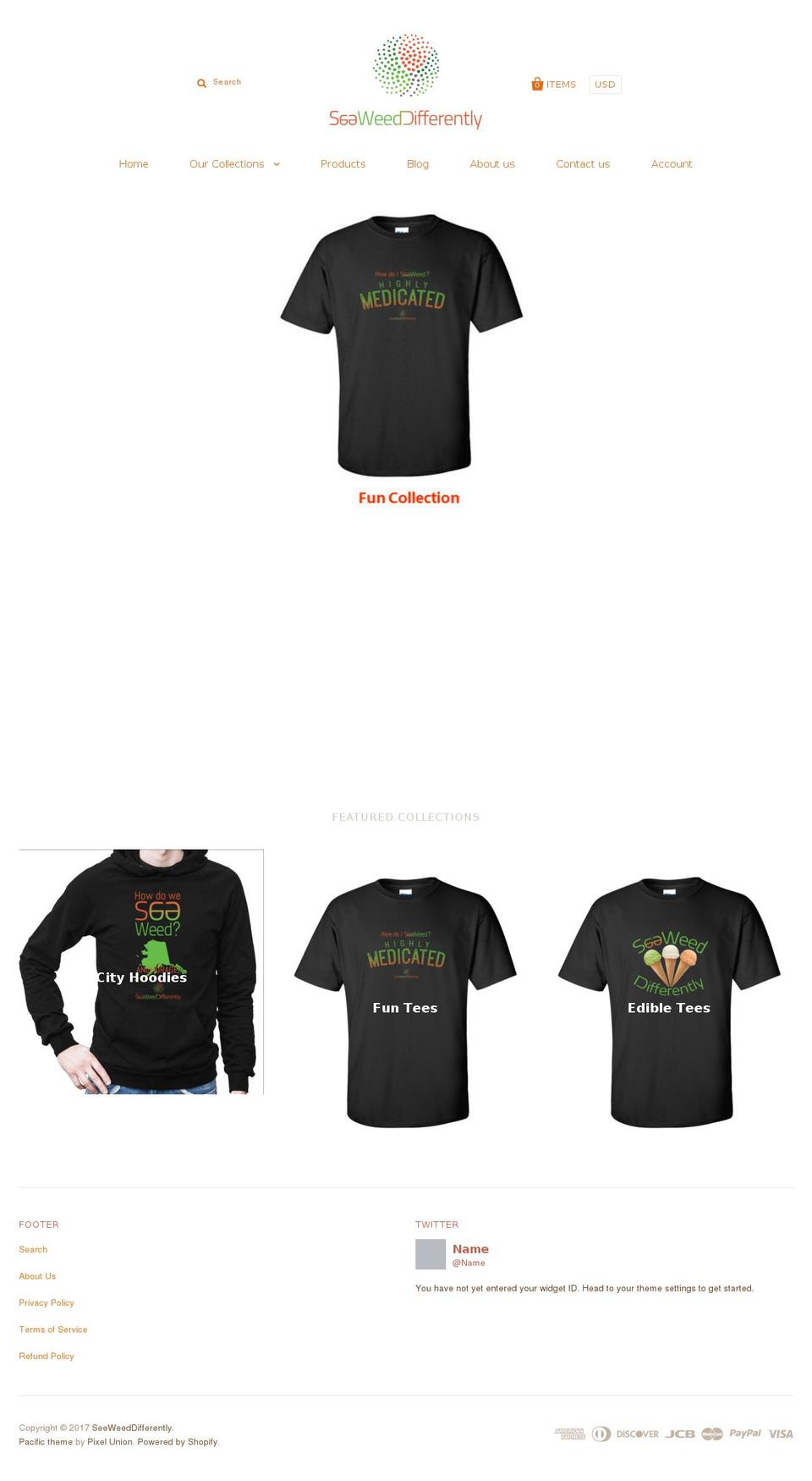 seeweeddifferently.net shopify website screenshot