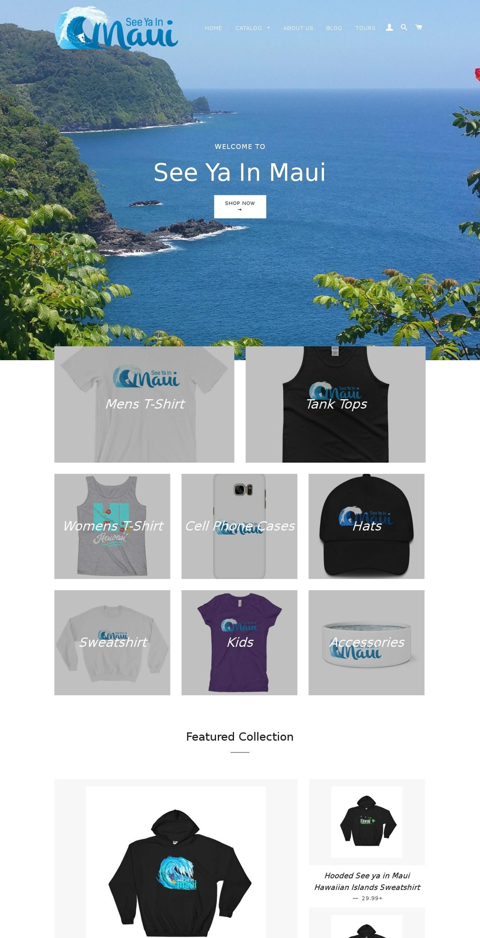 seeyainmaui.com shopify website screenshot