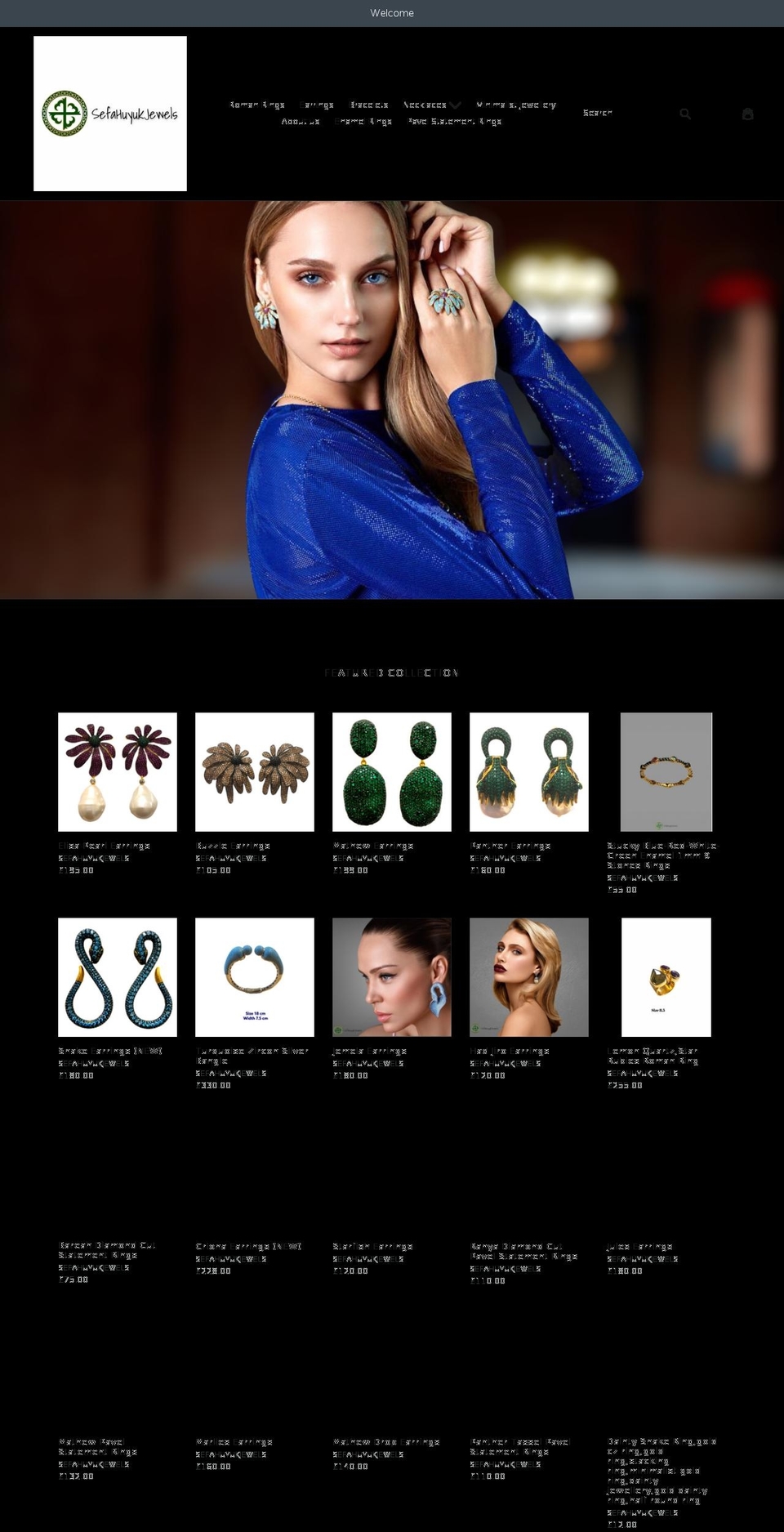 sefahuyukjewels.co.uk shopify website screenshot
