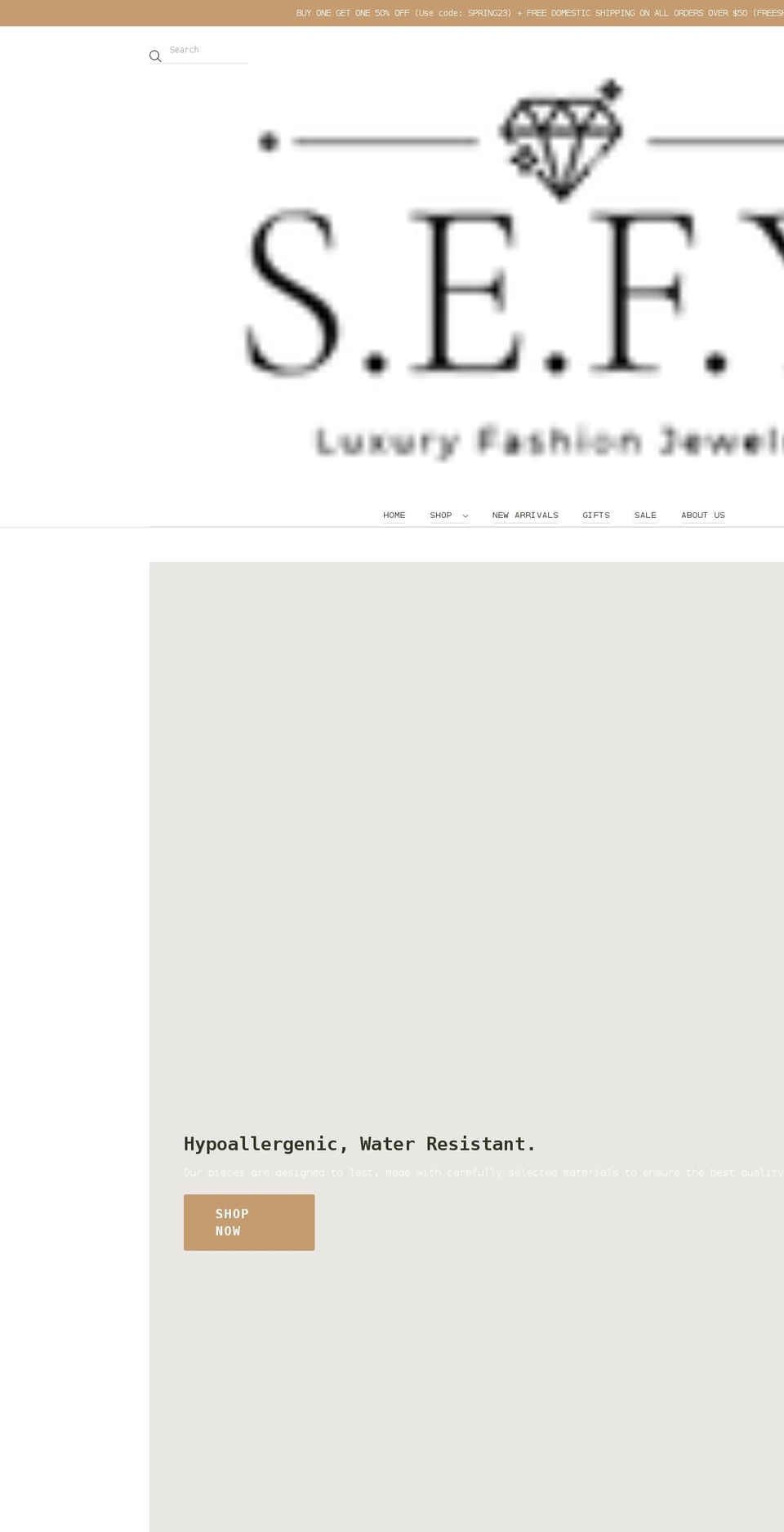 sefy.net shopify website screenshot