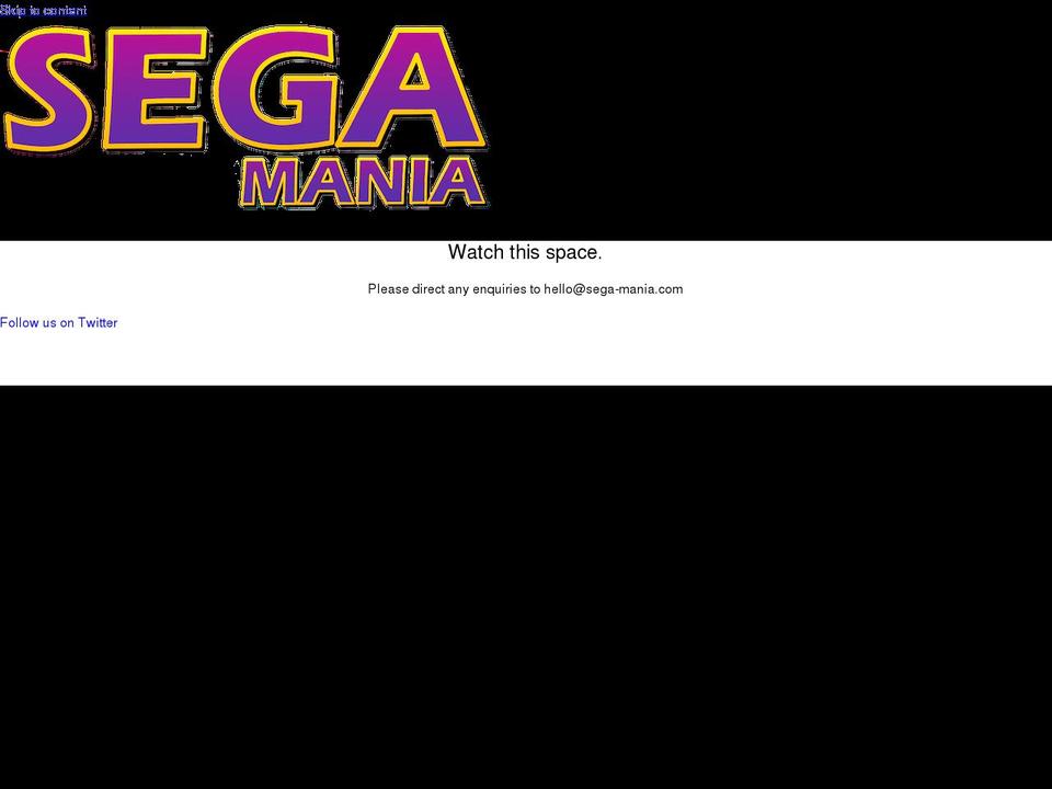 sega-mania.com shopify website screenshot