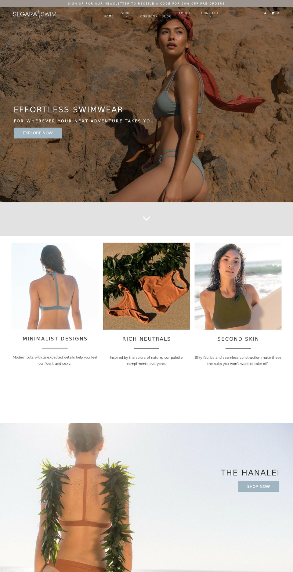 segaraswim.com shopify website screenshot