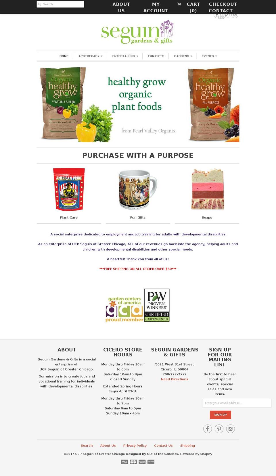 seguingifts.com shopify website screenshot